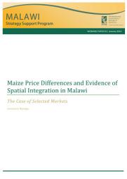 Icon image Maize Price Differences and Evidence of Spatial Integration in Malawi: The Case of Selected Markets