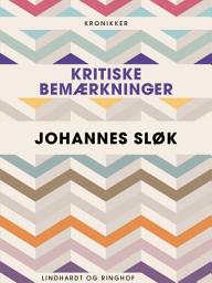 Icon image Kritiske bemærkninger