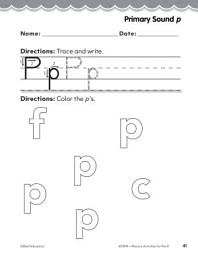 Icon image Pre-Kindergarten Foundational Phonics Skills: Primary Sound p