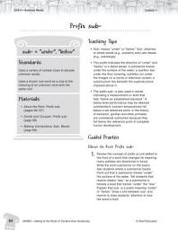 Icon image Content-Area Vocabulary Level 3--Prefix sub-