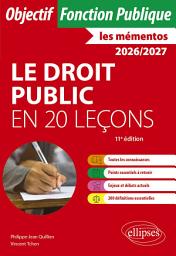 Icon image Le droit public en 20 leçons: Édition 11
