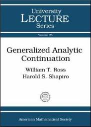 Icon image Generalized Analytic Continuation