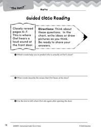 Icon image Owl at Home Close Reading and Text-Dependent Questions