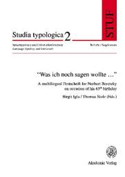 Icon image "Was ich noch sagen wollte...": A multilingual Festschrift for Norbert Boretzky on occasion of his 65 th birthday