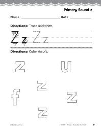 Icon image Pre-Kindergarten Foundational Phonics Skills: Primary Sound z