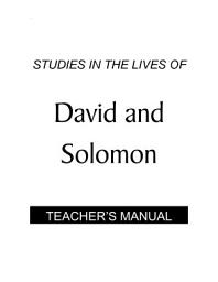 Icon image David and Solomon - Teacher's Manual PDF