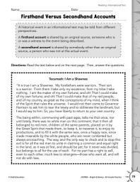Icon image Informational Text: Firsthand Versus Secondhand Accounts Practice