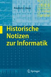 Icon image Historische Notizen zur Informatik