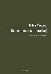 Icon image Gouvernance corporative: Une entrée en matières