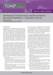 Icon image International Criminal Justice and Reconciliation: Beyond the Retributive v. Restorative Divide