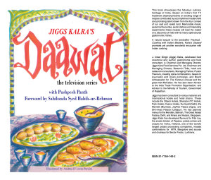 Icon image Daawat: The Television Series with Pushpesh Pant ; Foreword by Syed Habib-ur-Rehman ; Illustrated by Andrea D'Costa Pereira