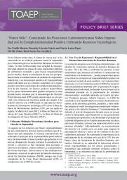 Icon image ‘Nunca Más’: Conectando las Posiciones Latinoamericanas Sobre Impunidad con la Complementariedad Positiva Utilizando Recursos Tecnológicos