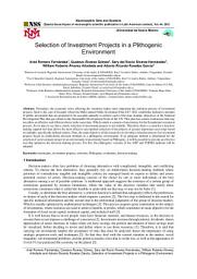 Icon image Selection of Investment Projects in a Plithogenic Environment