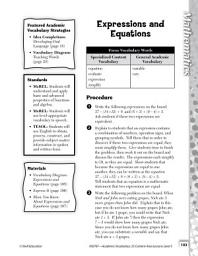 Icon image Academic Vocabulary Level 5--Expressions and Equations