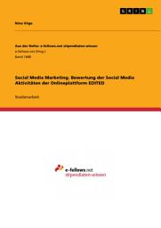 Icon image Social Media Marketing. Bewertung der Social Media Aktivitäten der Onlineplattform EDITED