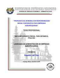 Icon image TESIS: “PROPUESTA DE UN MODELO DE RESPONSABILIDAD SOCIAL CORPORATIVA PARA EMPRESAS AGROPECUARIAS”