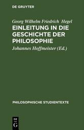 Icon image Einleitung in die Geschichte der Philosophie: Ausgabe 3