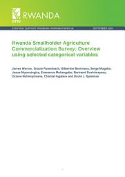 Icon image Rwanda smallholder agriculture commercialization survey: Overview using selected categorical variables