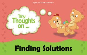 Icon image Tiny Thoughts on Finding Solutions: Sister wants my toys. How can I work this out?