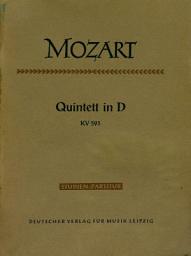Icon image Quintett in D fur 2 Violinen, 2 Violen und Violoncello