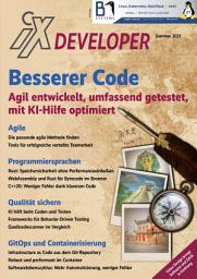 Icon image iX Developer Besserer Code 2021: Agil entwickelt, umfassend getestet, mit KI-Hilfe optimiert