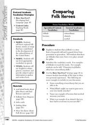 Icon image Academic Vocabulary Level 2--Comparing Folk Heroes