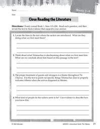 Icon image The Odyssey Close Reading and Text-Dependent Questions