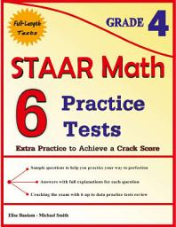 Icon image 6 STAAR Math Practice Tests Grade 4: Extra Practice to Achieve a Crack Score Paperback
