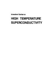 Icon image High Temperature Superconductivity: Proceedings of the International Seminar