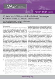 Icon image El Autointerés Militar en la Rendición de Cuentas por Crímenes contra el Derecho Internacional