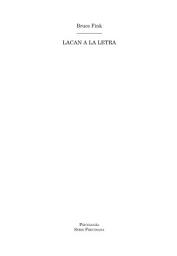 Icon image Lacan a la letra: Una lectura exhaustiva de los "Escritos"